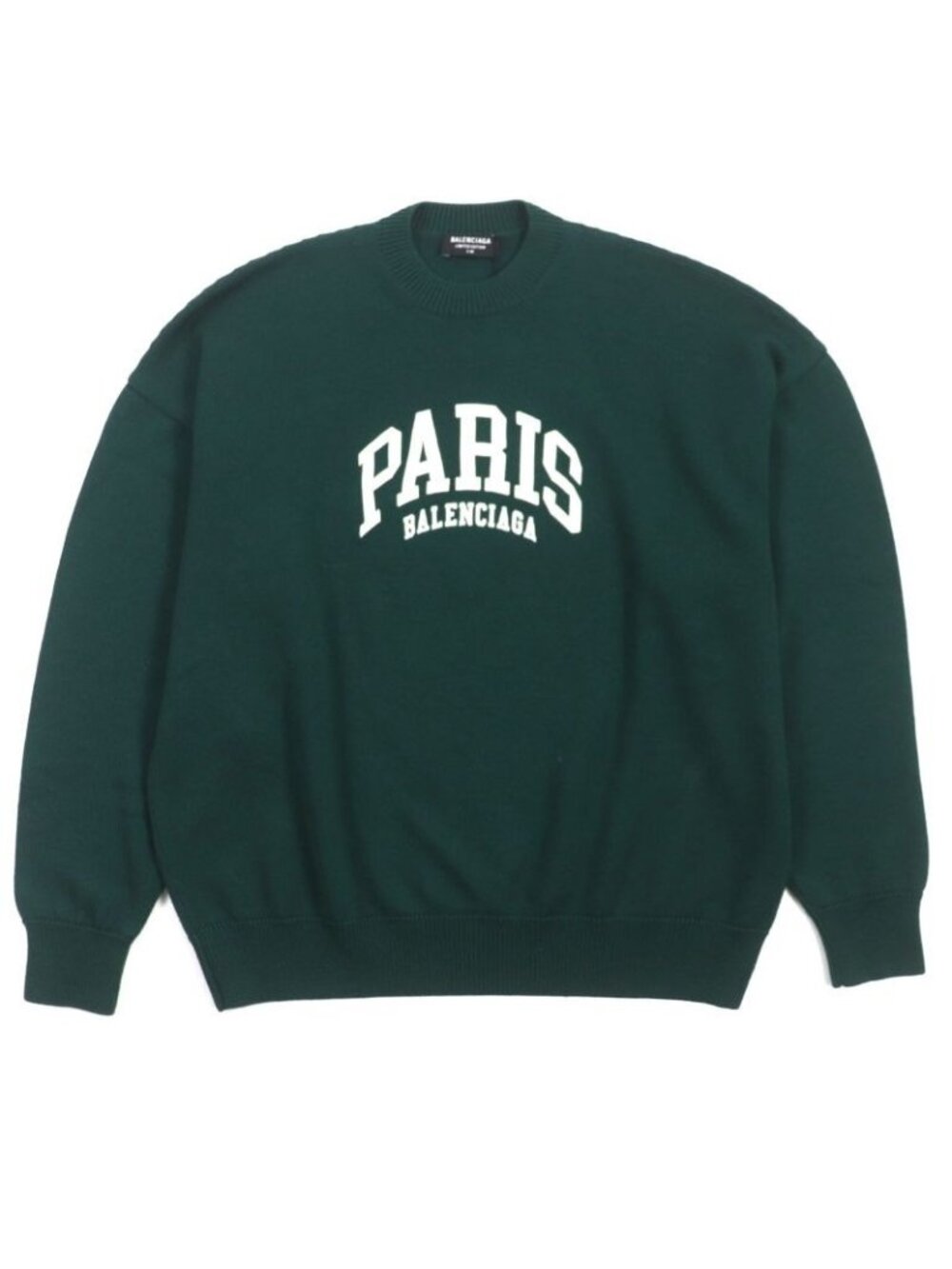 Balenciaga 22 SS Limited Edition 9/80 Paris Logo Embroidery Crew Neck